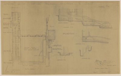 217410 Situatie, plattegrond en doorsneden van het bolwerk Manenburg te Utrecht.